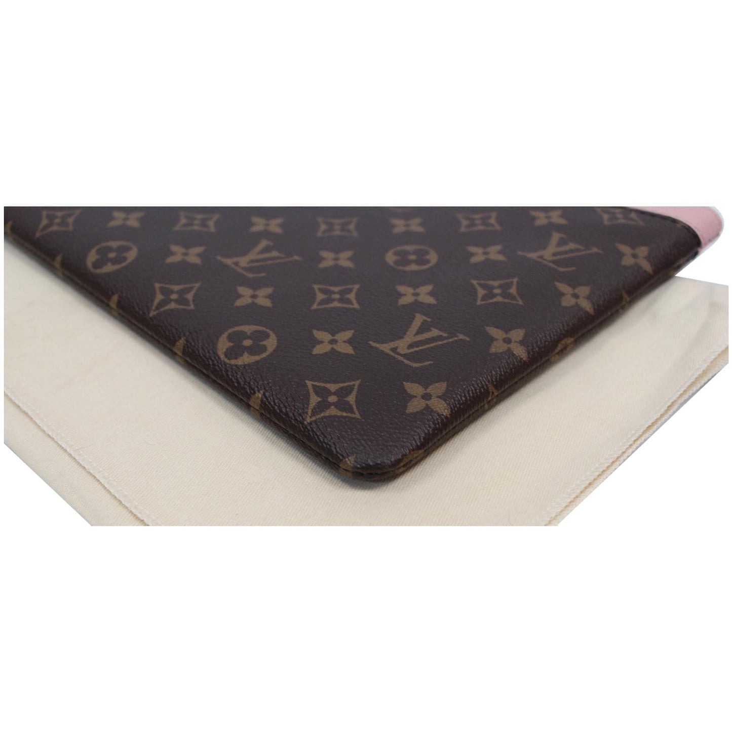 LOUIS VUITTON Daily Pouch Monogram Canvas Clutch Rose