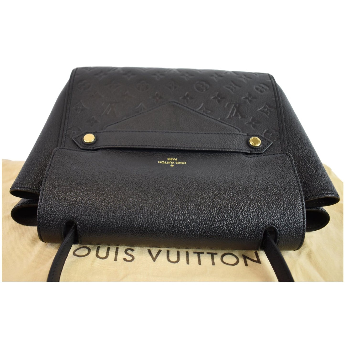 LOUIS VUITTON Trocadero Monogram Empreinte Leather Shoulder Bag Black