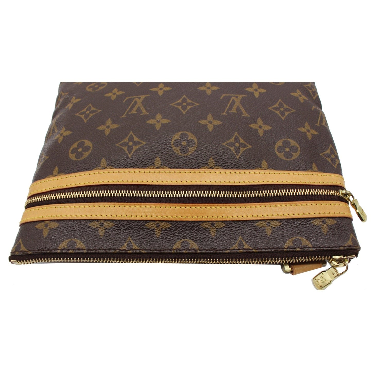 LOUIS VUITTON Bosphore Pochette Monogram Canvas Crossbody Bag Brown