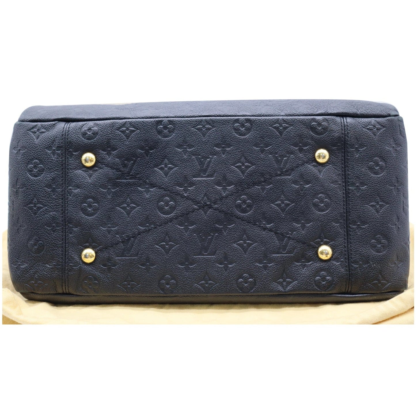 LOUIS VUITTON Artsy MM Empreinte Leather Shoulder Bag Black