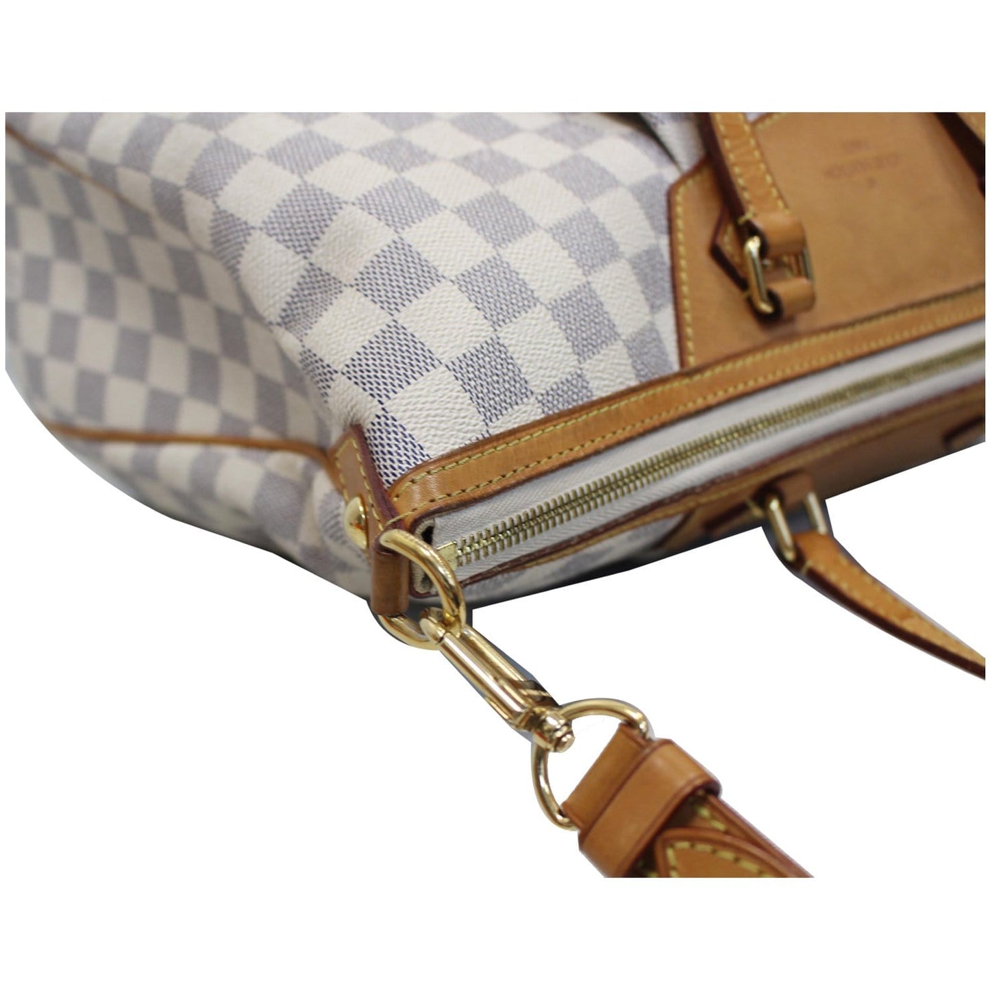 LOUIS VUITTON Siracusa GM Damier Azur Shoulder Handbag White