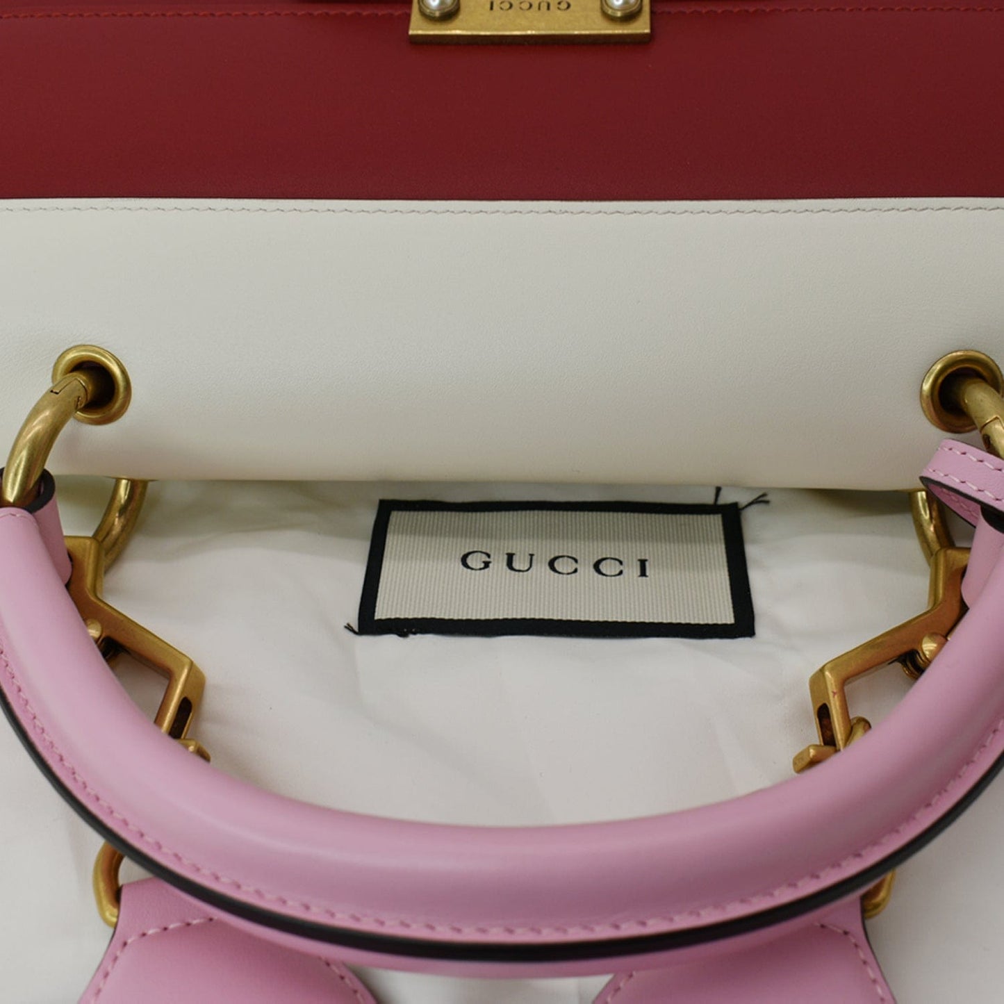 GUCCI Queen Margaret Bee Blind For Love Leather Shoulder Bag Multicolor 476541