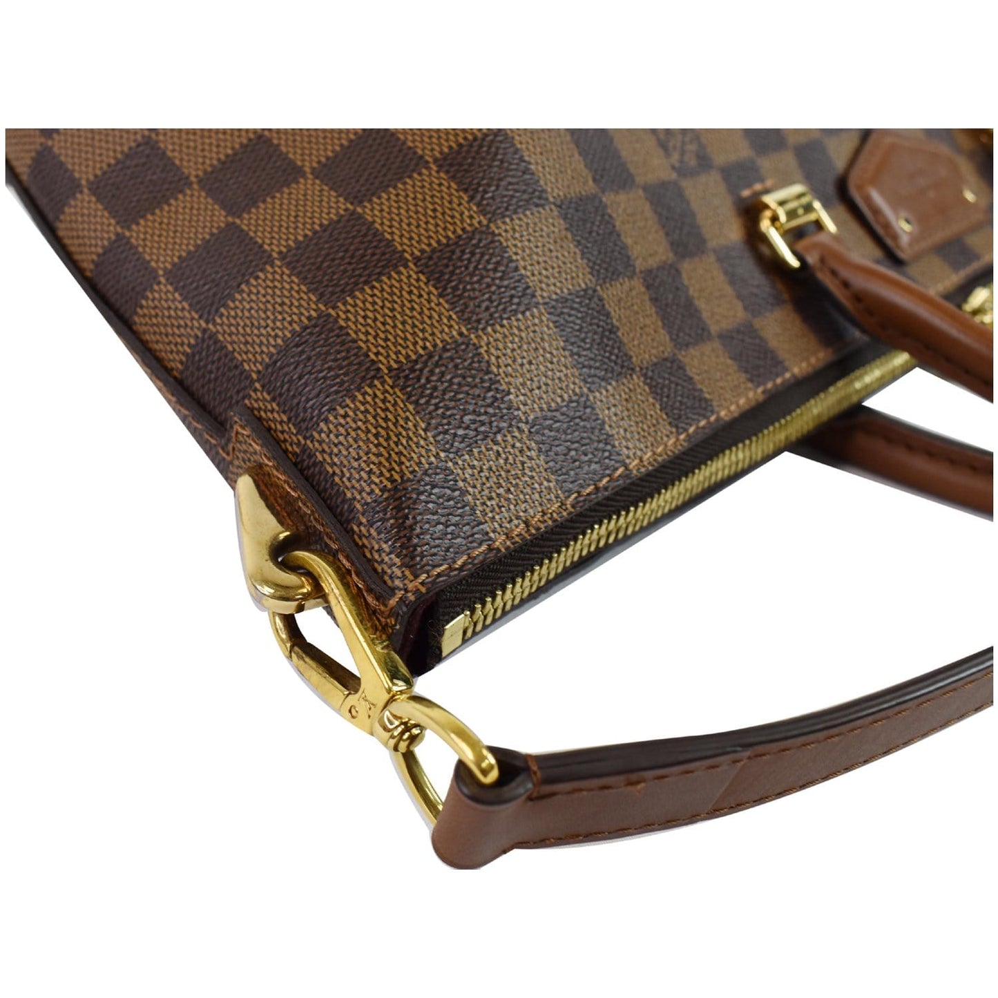 LOUIS VUITTON Belmont Damier Ebene Shoulder Bag Brown