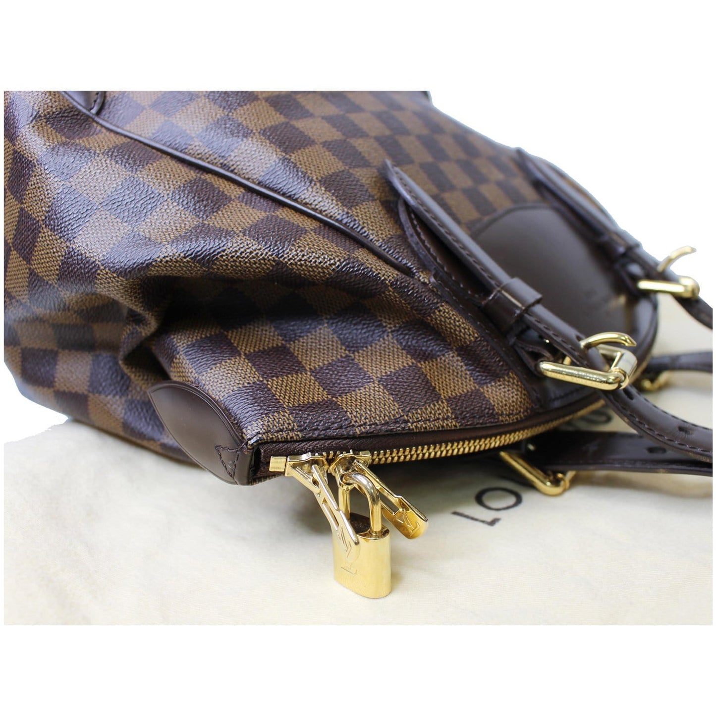 LOUIS VUITTON Verona MM Damier Ebene Shoulder Bag Brown