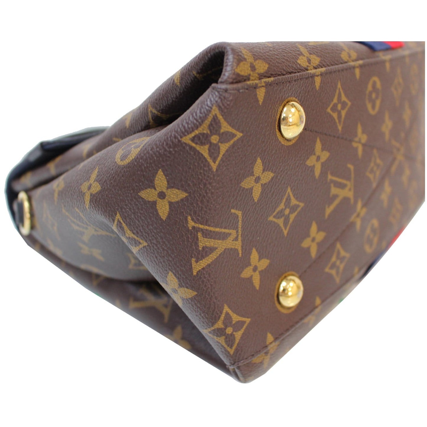 LOUIS VUITTON Georges Monogram Canvas Satchel Bag Brown