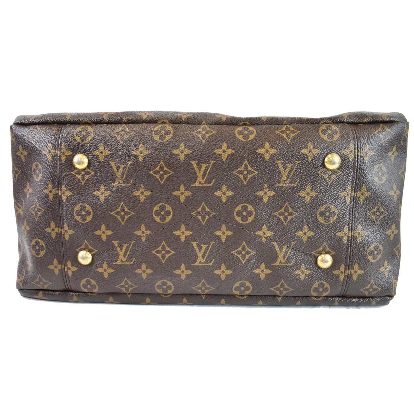 LOUIS VUITTON Artsy MM Monogram Canvas Shoulder Bag Brown