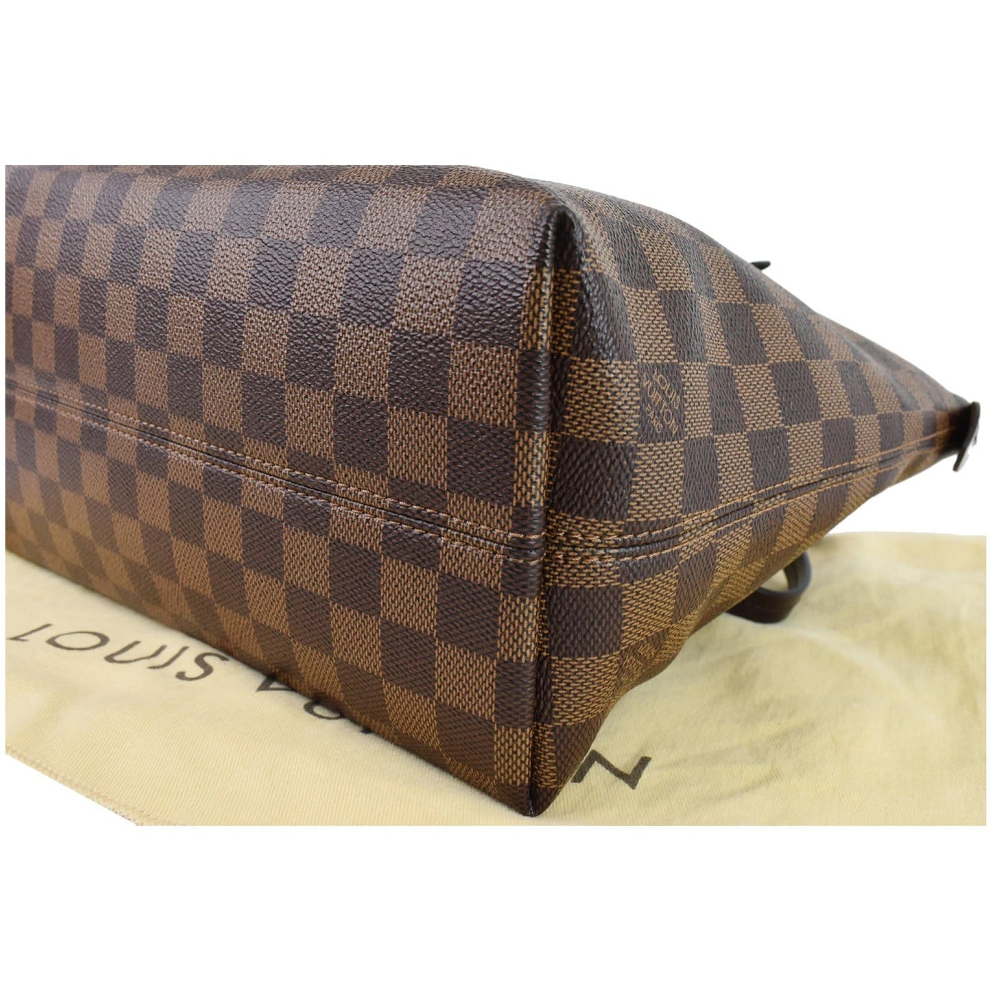 LOUIS VUITTON Iena PM Damier Ebene Tote Bag Brown