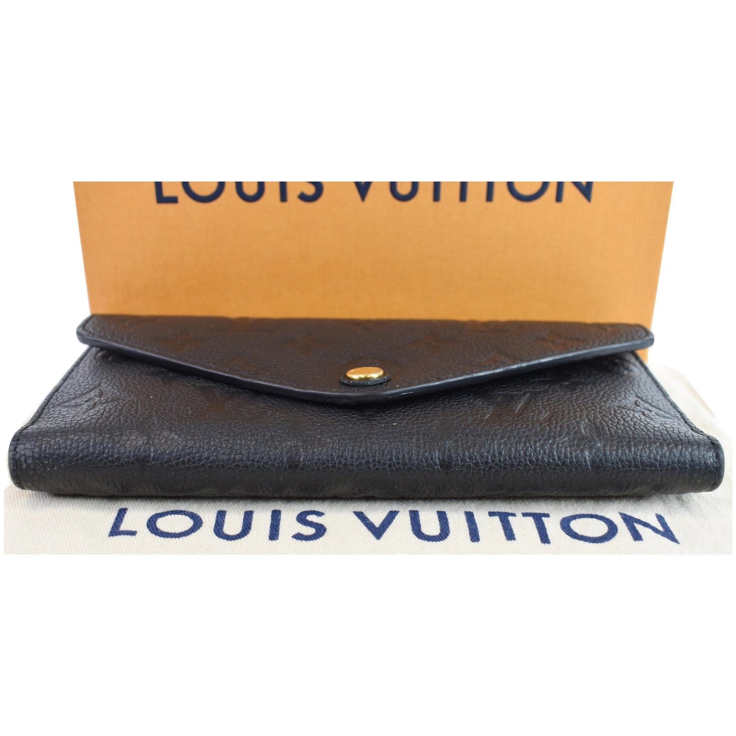 LOUIS VUITTON Josephine Empreinte Leather Wallet Black