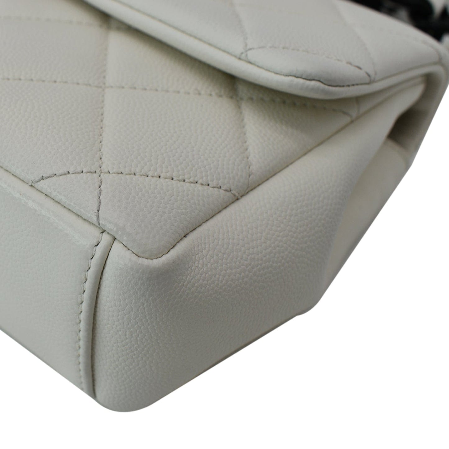 CHANEL My Everything Caviar Quilted Leather Flap Shoulder Bag White