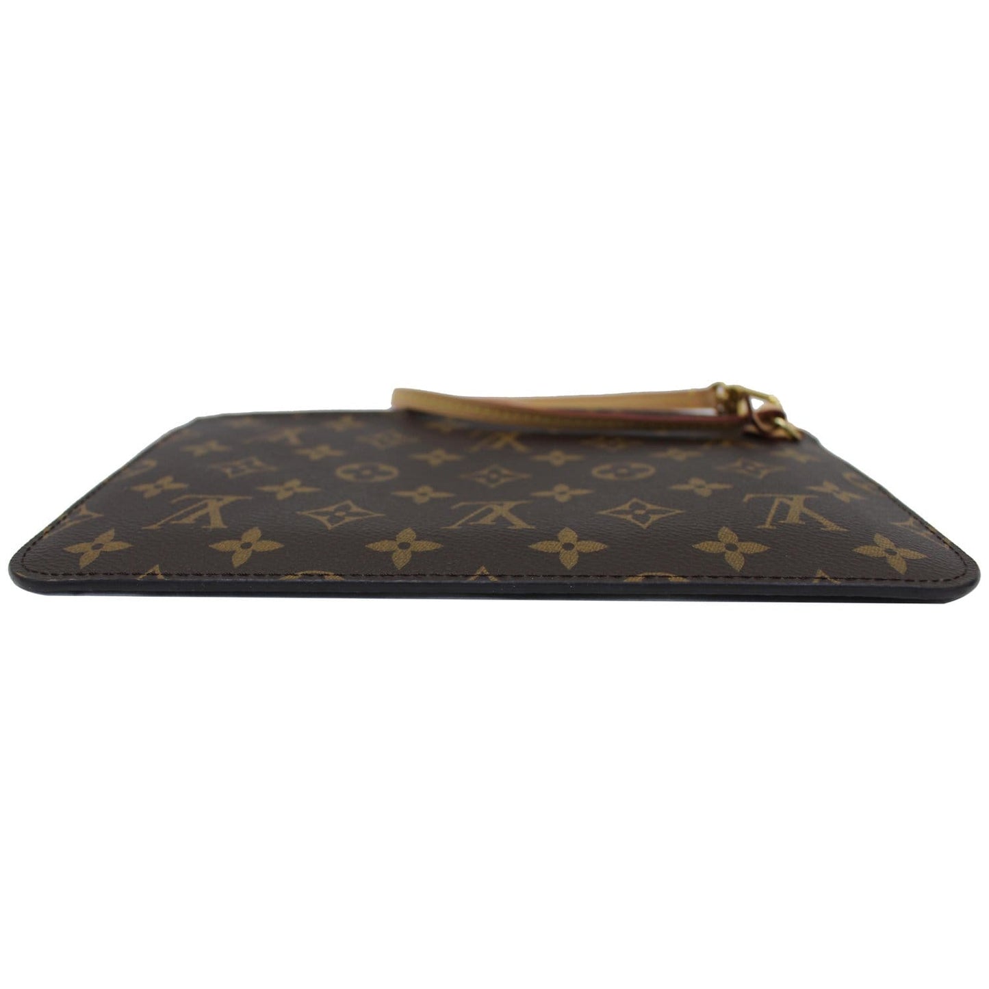 LOUIS VUITTON Pochette Wristlet Pouch Monogram Canvas Neverfull MM Rose Ballerine