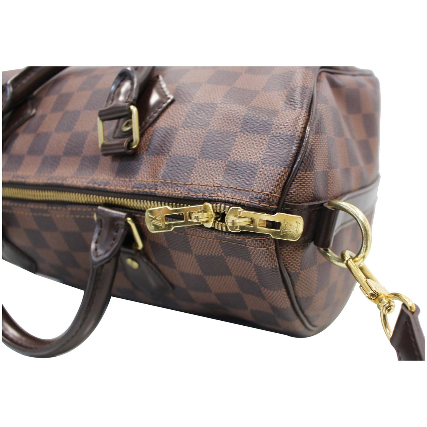 LOUIS VUITTON Speedy 30 Bandouliere Damier Ebene Shoulder Bag Brown