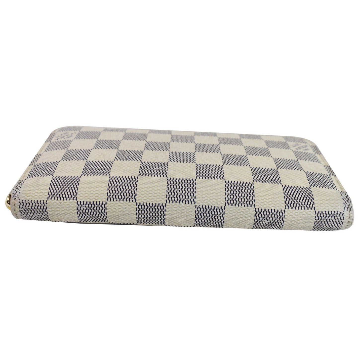 LOUIS VUITTON Damier Azur Zippy Wallet White
