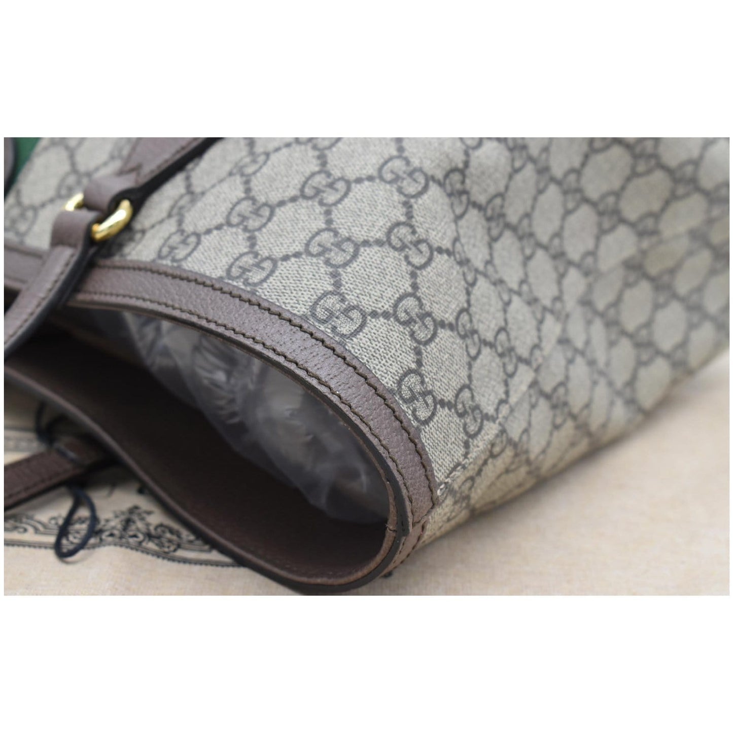 GUCCI Ophidia Medium GG Supreme Canvas Tote Bag Beige 631685