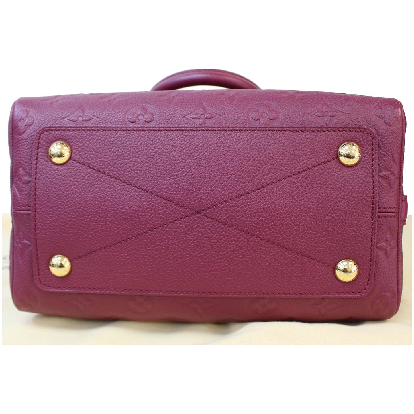 LOUIS VUITTON Speedy 25 Bandouliere Empreinte Leather Shoulder Bag Mulberry
