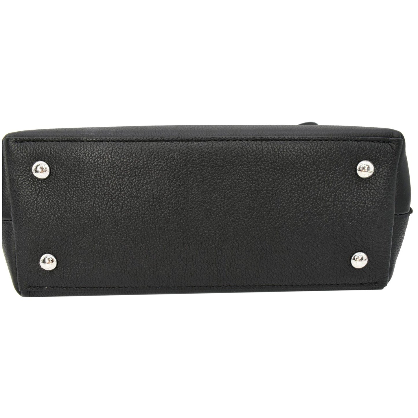 LOUIS VUITTON Lockme Ever BB Pebbled Leather Crossbody Bag Black