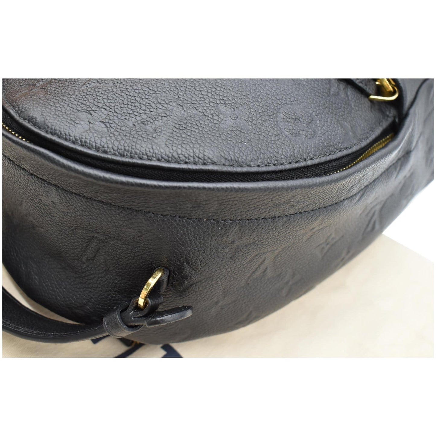 LOUIS VUITTON Sorbonne Monogram Empreinte Leather Backpack Black