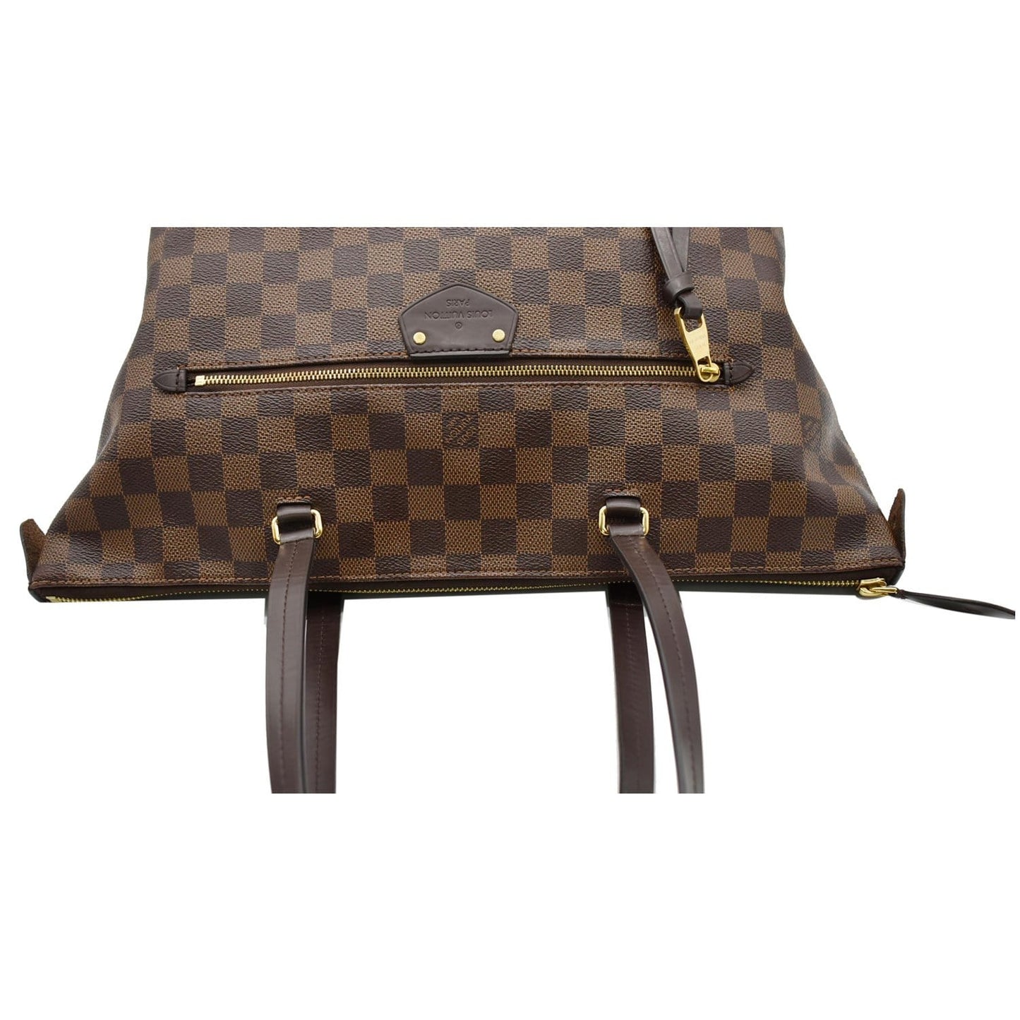 LOUIS VUITTON Iena MM Damier Ebene Shoulder Bag Brown