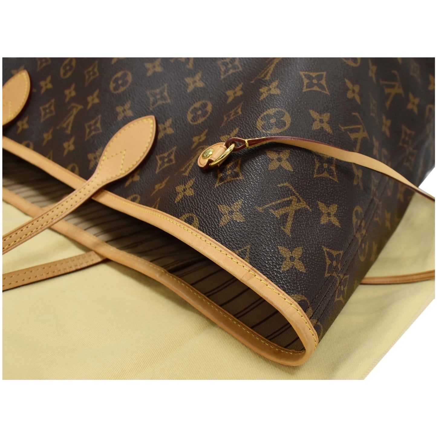 LOUIS VUITTON Neverfull GM Monogram Canvas Tote Shoulder Bag Brown
