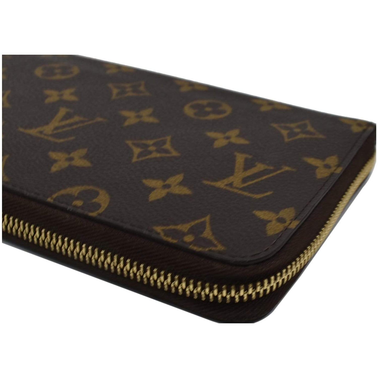 LOUIS VUITTON Zippy Organizer Monogram Canvas Wallet Brown