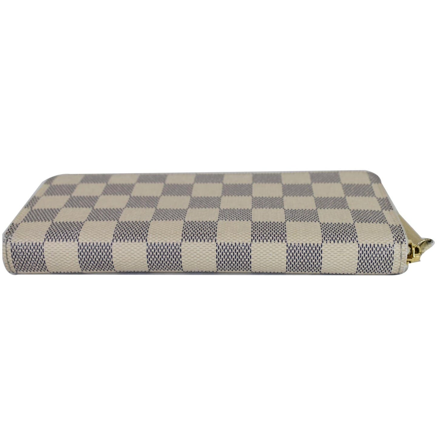 LOUIS VUITTON Damier Azur Clemence Wallet White