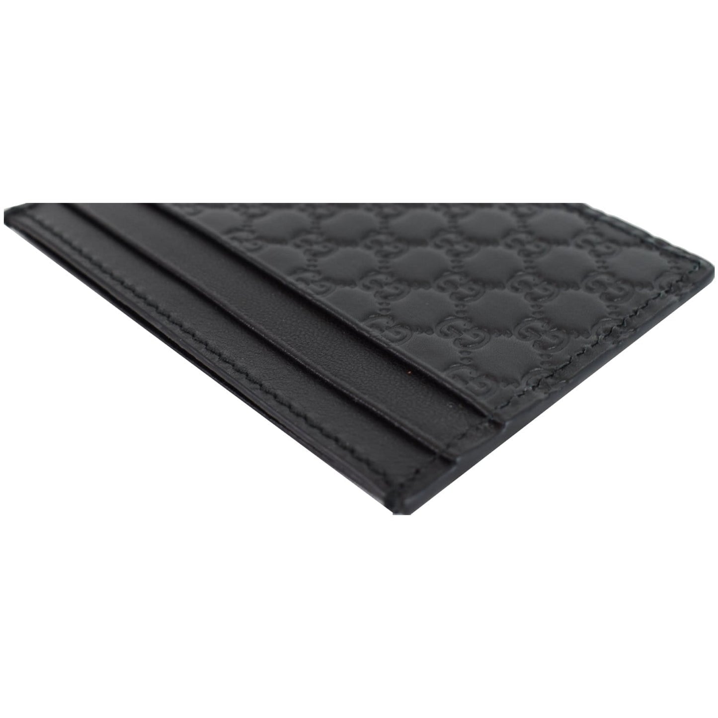 GUCCI Microguccissima Card Case Black 476010