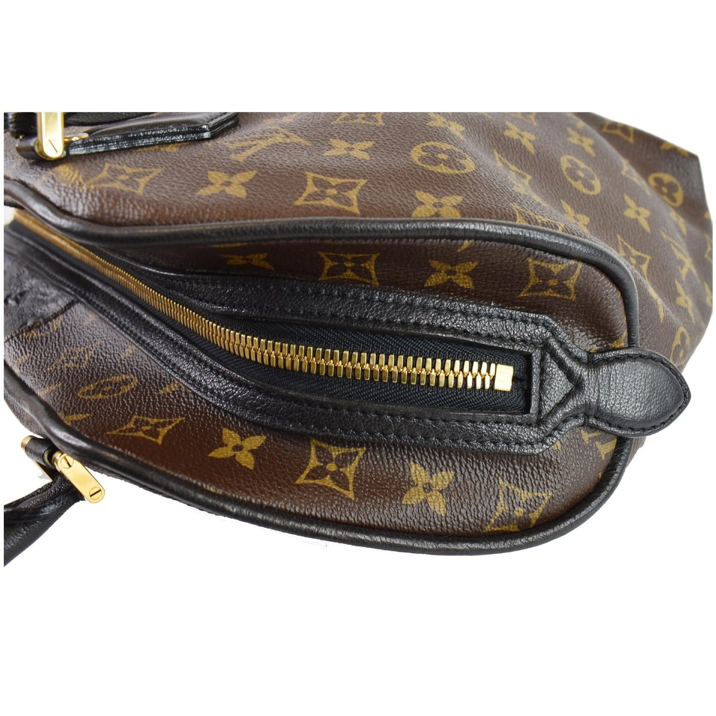 LOUIS VUITTON Blocks Stripes Monogram Leather Tote Bag Tri-Color