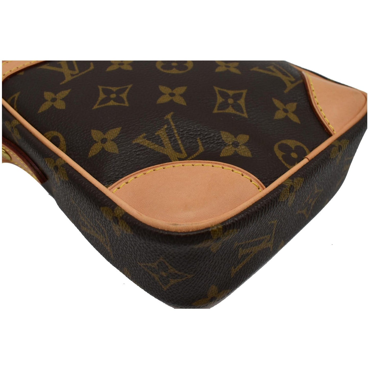 LOUIS VUITTON Danube PM Monogram Canvas Crossbody Bag Brown