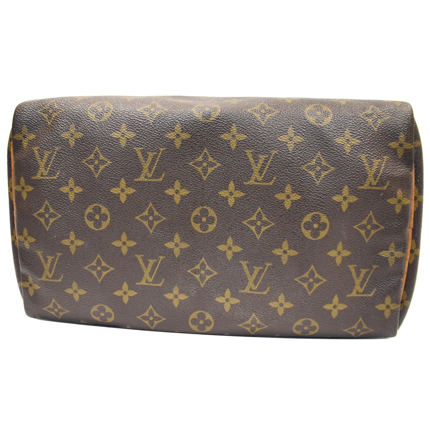 LOUIS VUITTON Speedy 30 Monogram Canvas Satchel Bag Brown