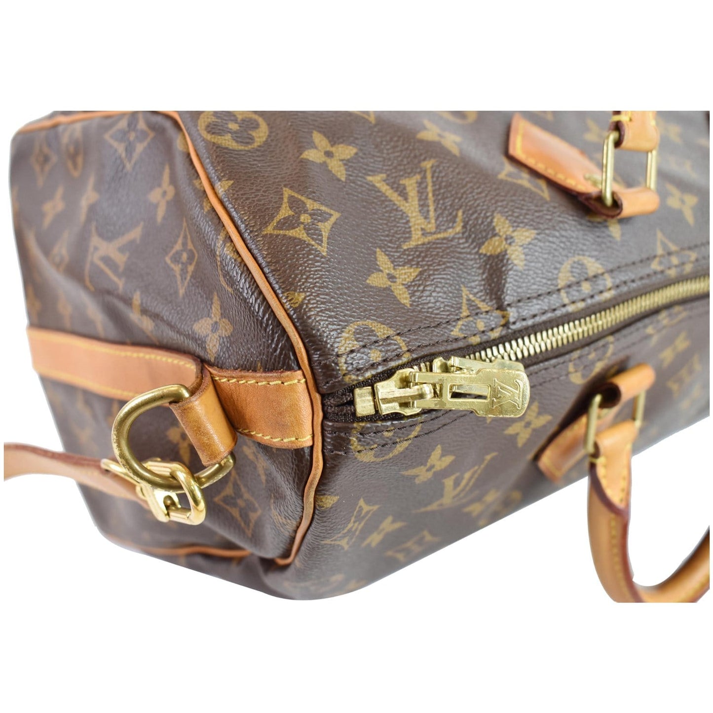 LOUIS VUITTON Speedy 35 Bandouliere Monogram Canvas Shoulder Bag Brown