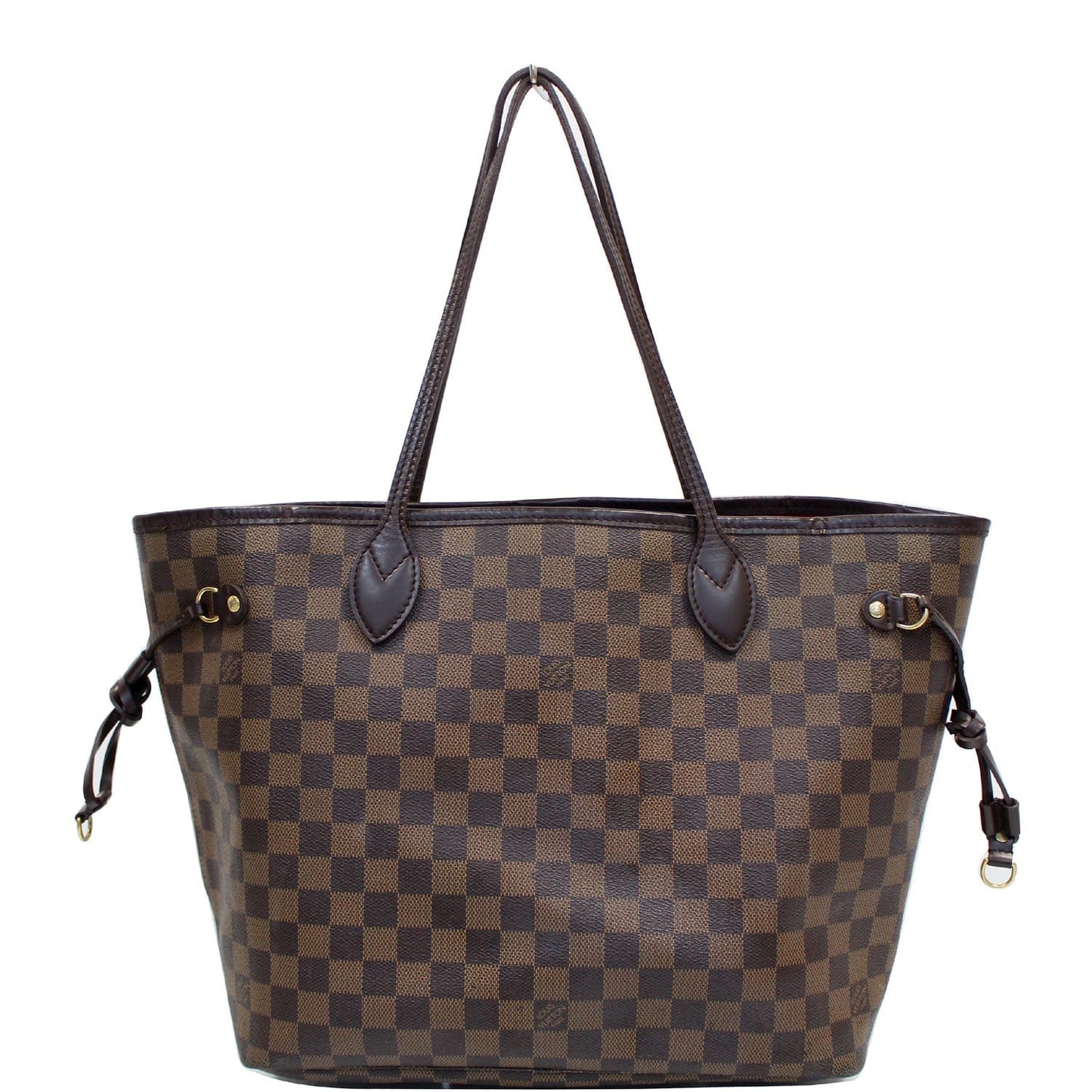 LOUIS VUITTON Neverfull MM Damier Ebene Tote Shoulder Bag Brown