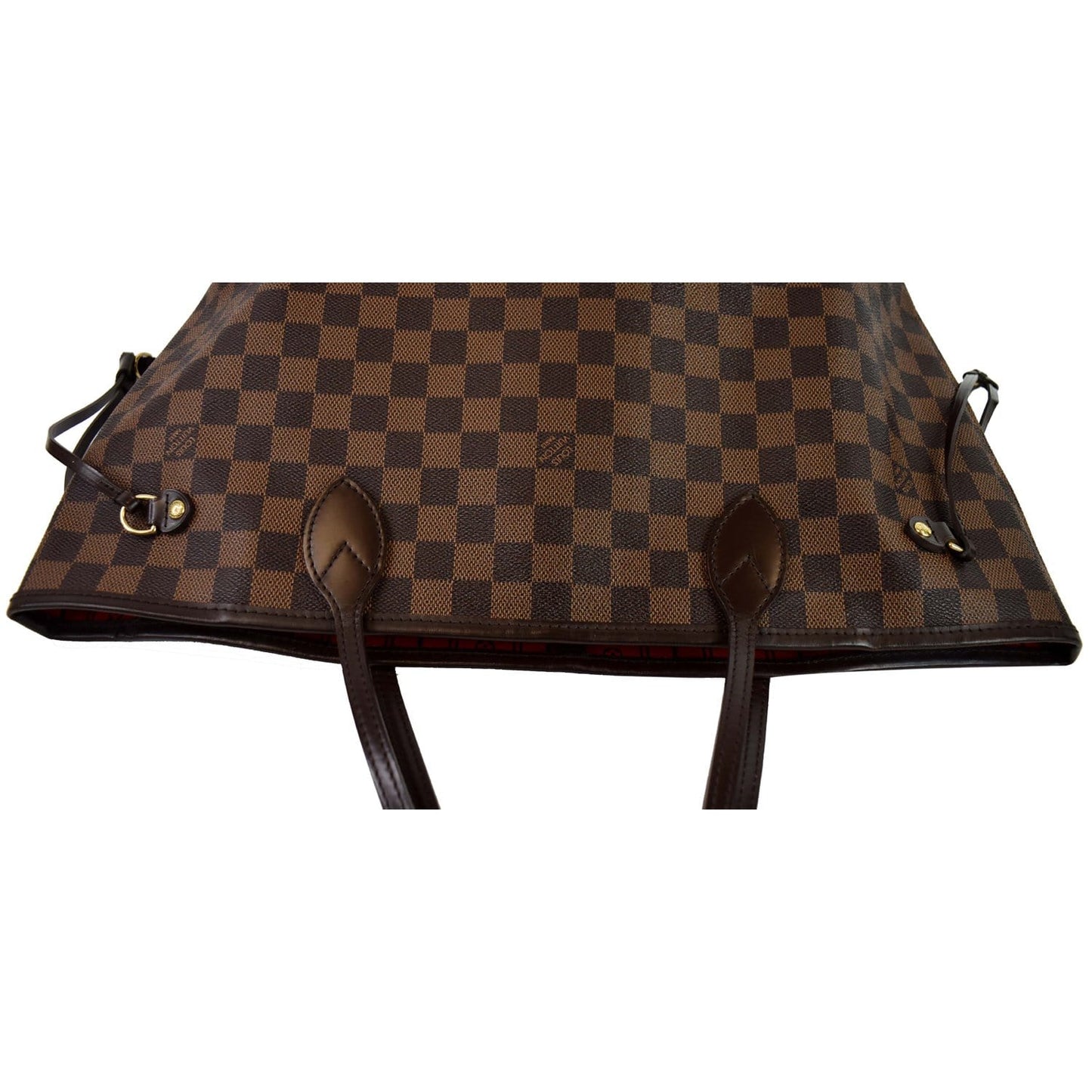 LOUIS VUITTON Neverfull MM Damier Ebene Tote Shoulder Bag Brown