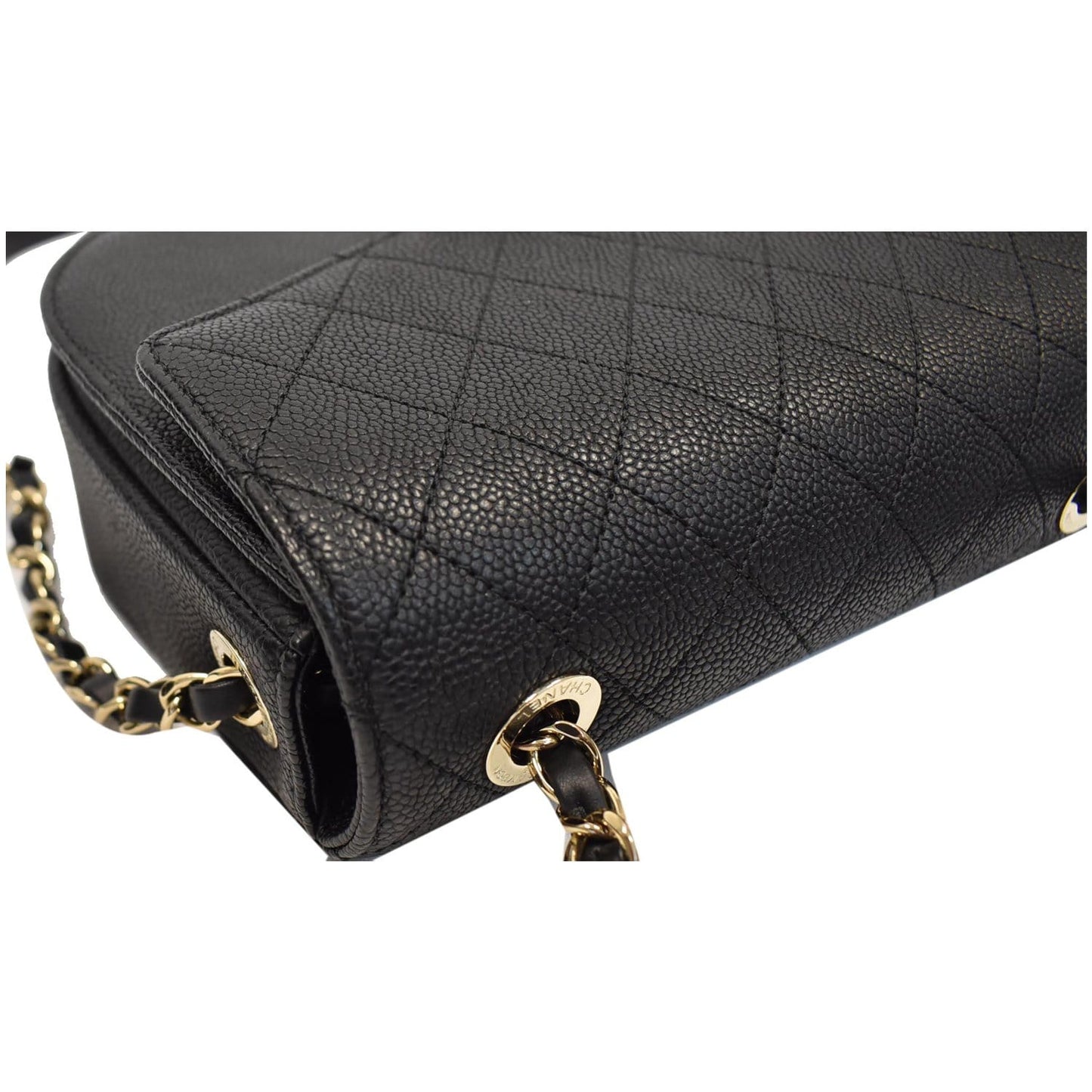 CHANEL Coco Cuba Quilted Grained Calfskin Leather Top Handle Bag Black