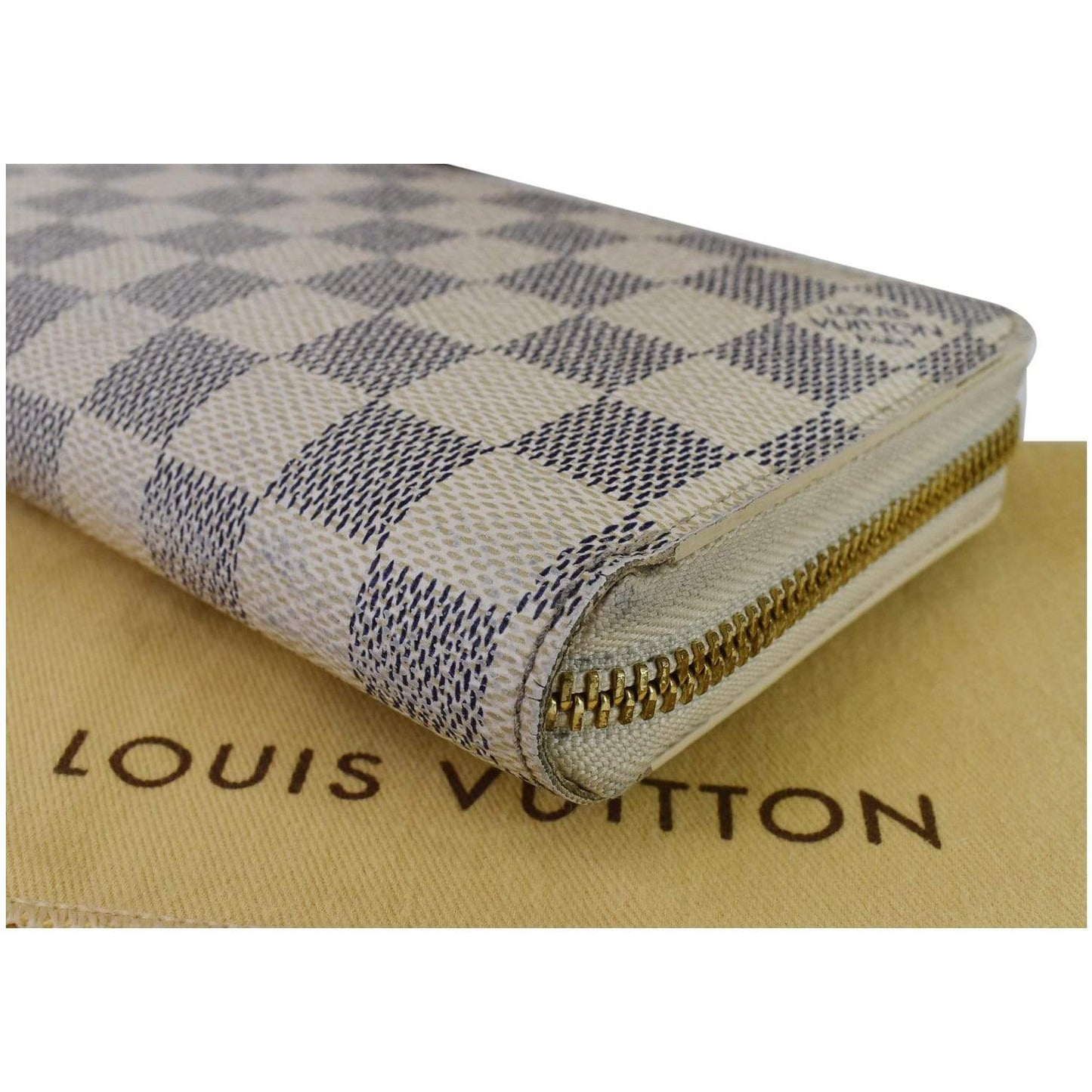 LOUIS VUITTON Damier Azur Zippy Long Wallet White - 15% OFF
