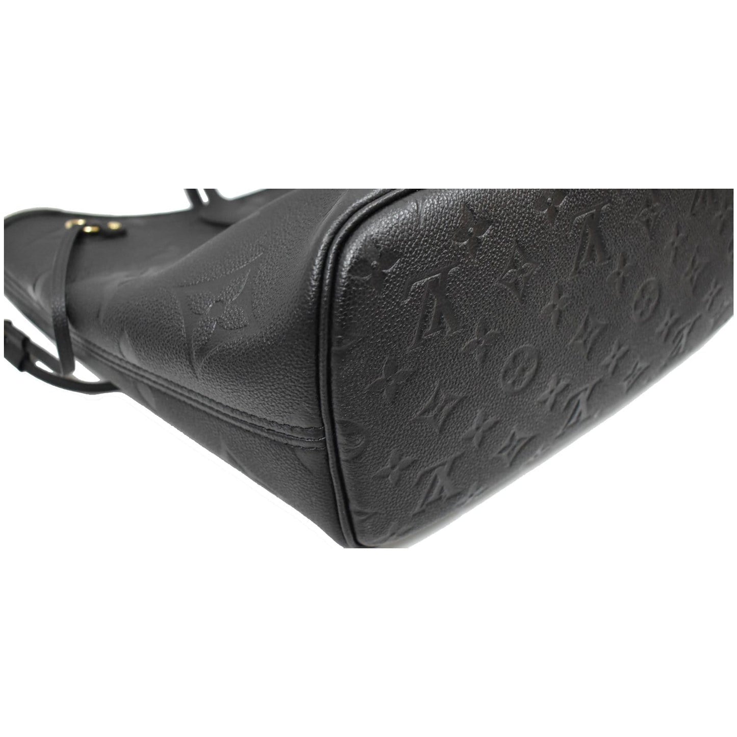 LOUIS VUITTON Neverfull MM Monogram Empreinte Tote Bag Black