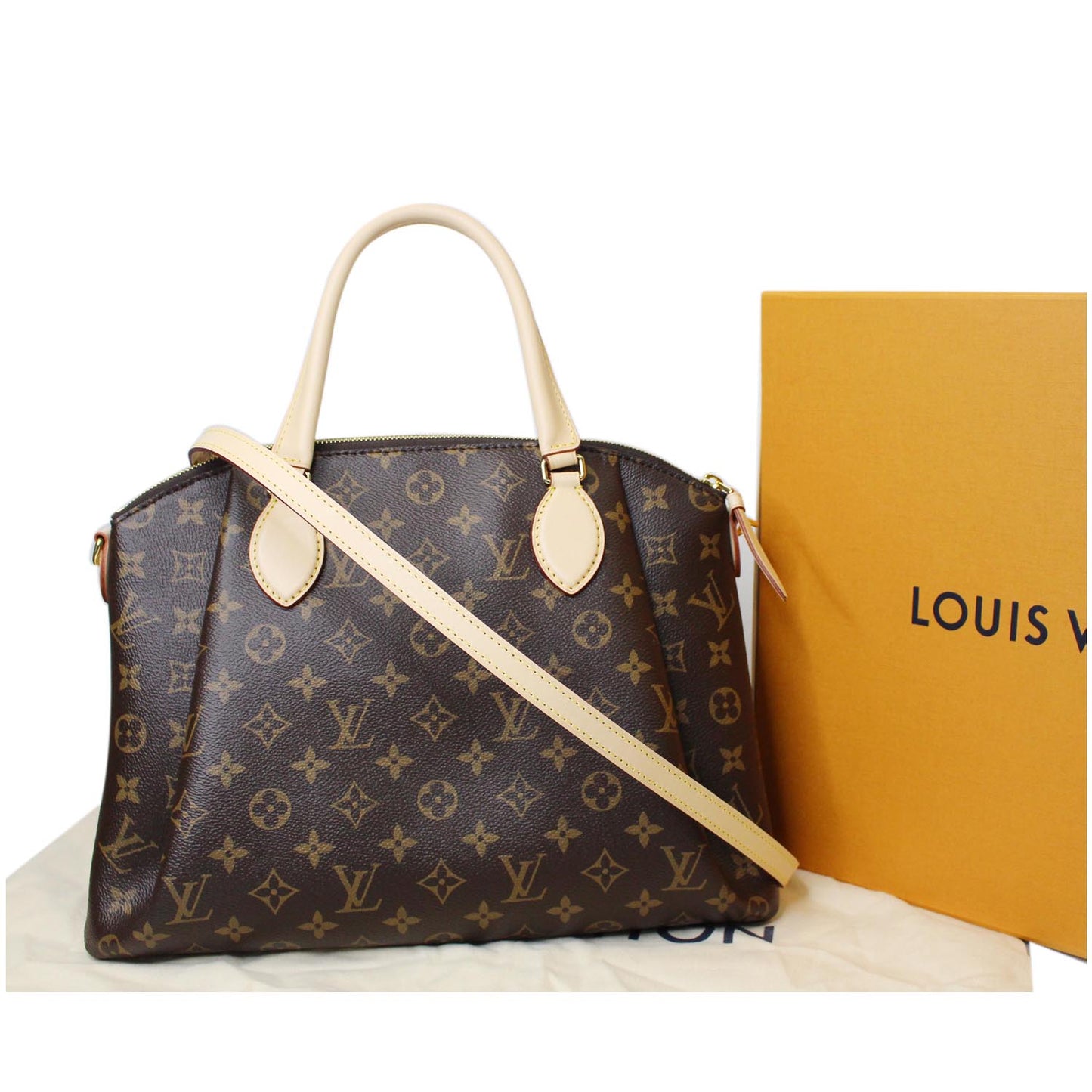 LOUIS VUITTON Rivoli MM Monogram Canvas 2WAY Shoulder Bag Brown