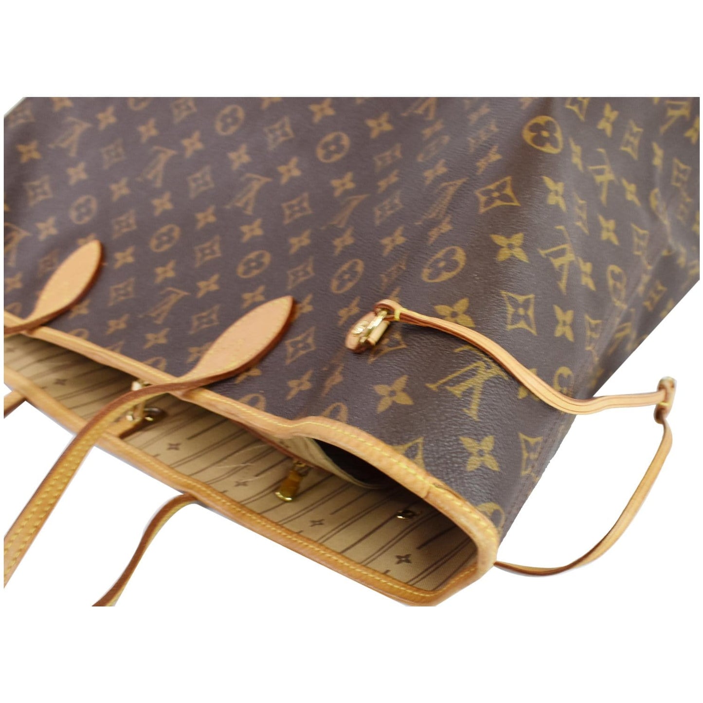 LOUIS VUITTON Neverfull GM Monogram Canvas Tote Shoulder Bag Brown