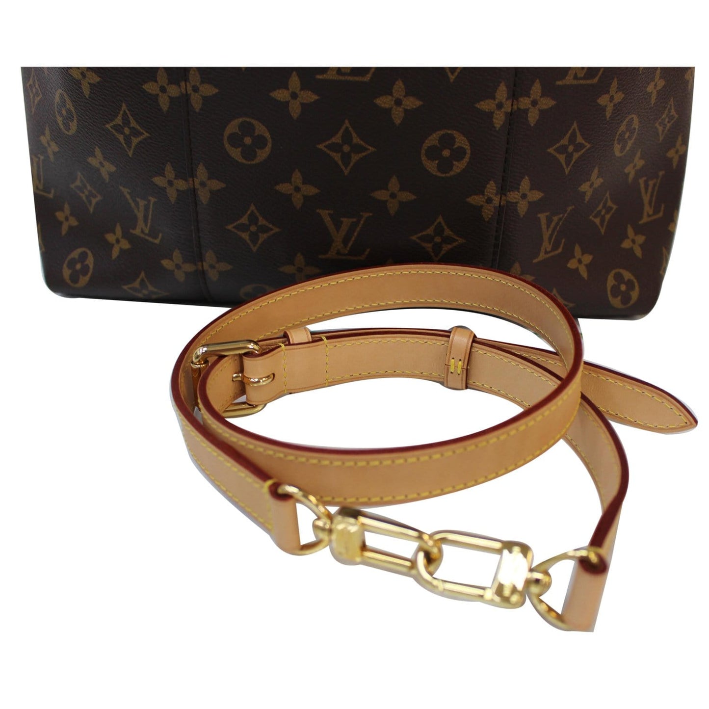 LOUIS VUITTON Melie Monogram Canvas Hobo Shoulder Bag Brown