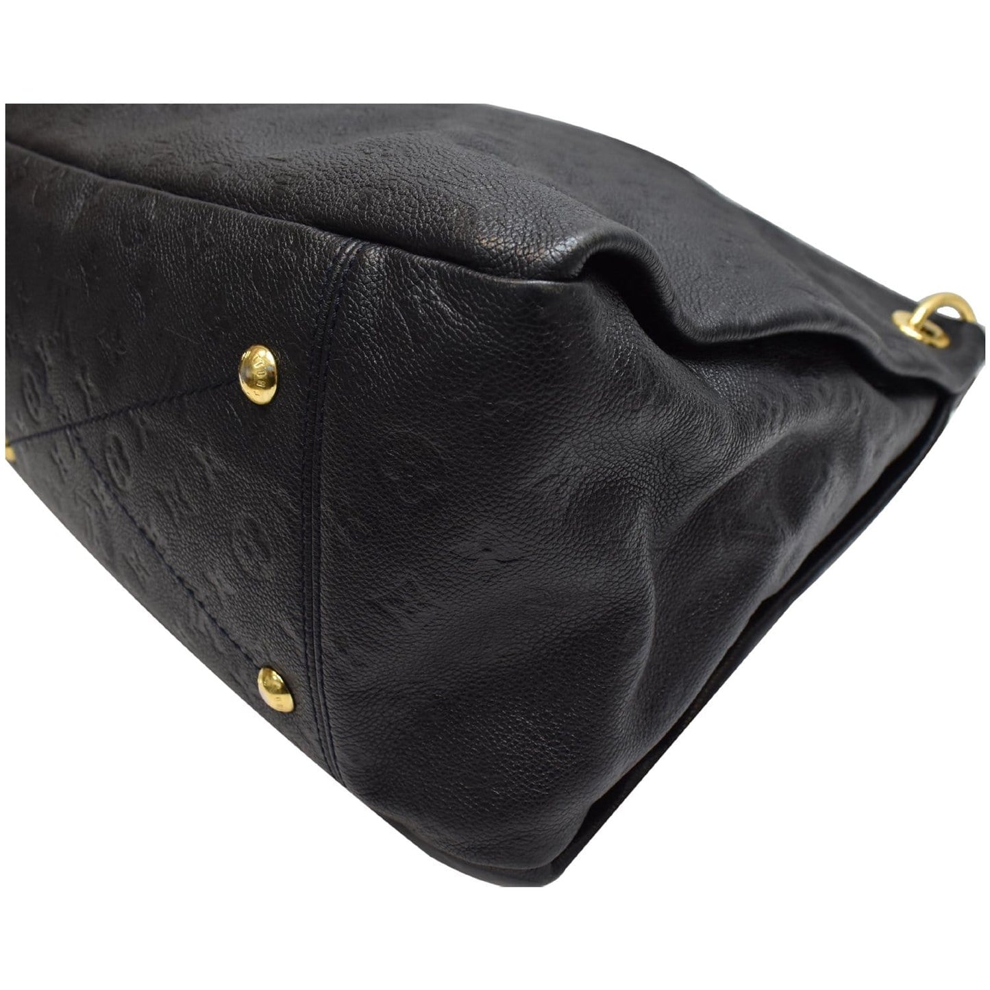 LOUIS VUITTON Artsy MM Empreinte Leather Shoulder Bag Black