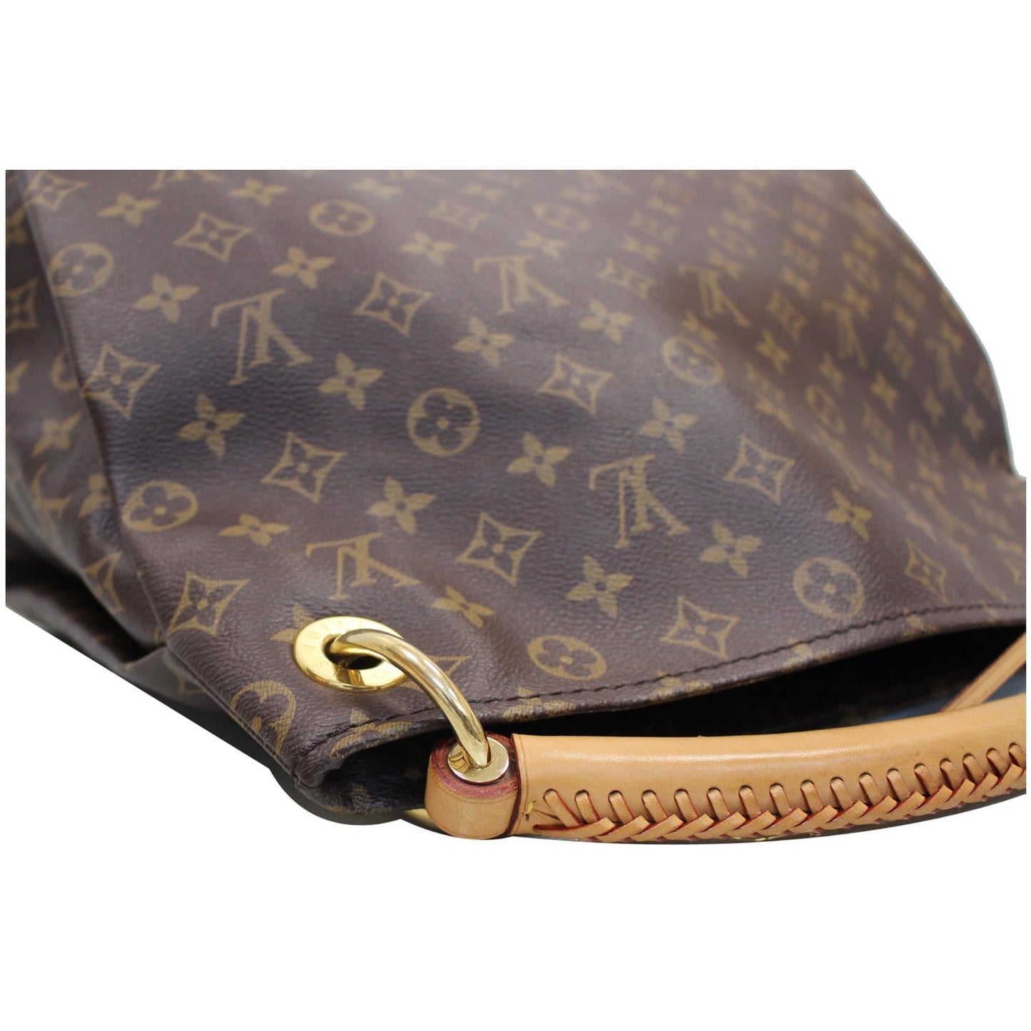 LOUIS VUITTON Artsy MM Monogram Canvas Shoulder Bag Brown