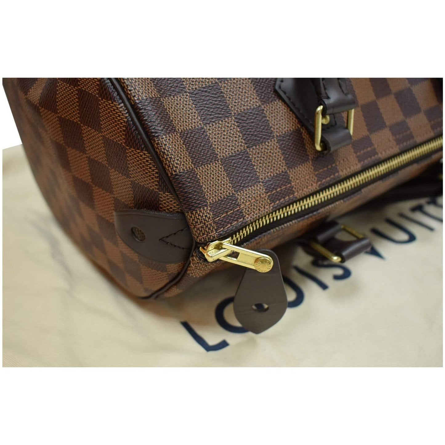LOUIS VUITTON Speedy 30 Damier Ebene Shoulder Bag Brown