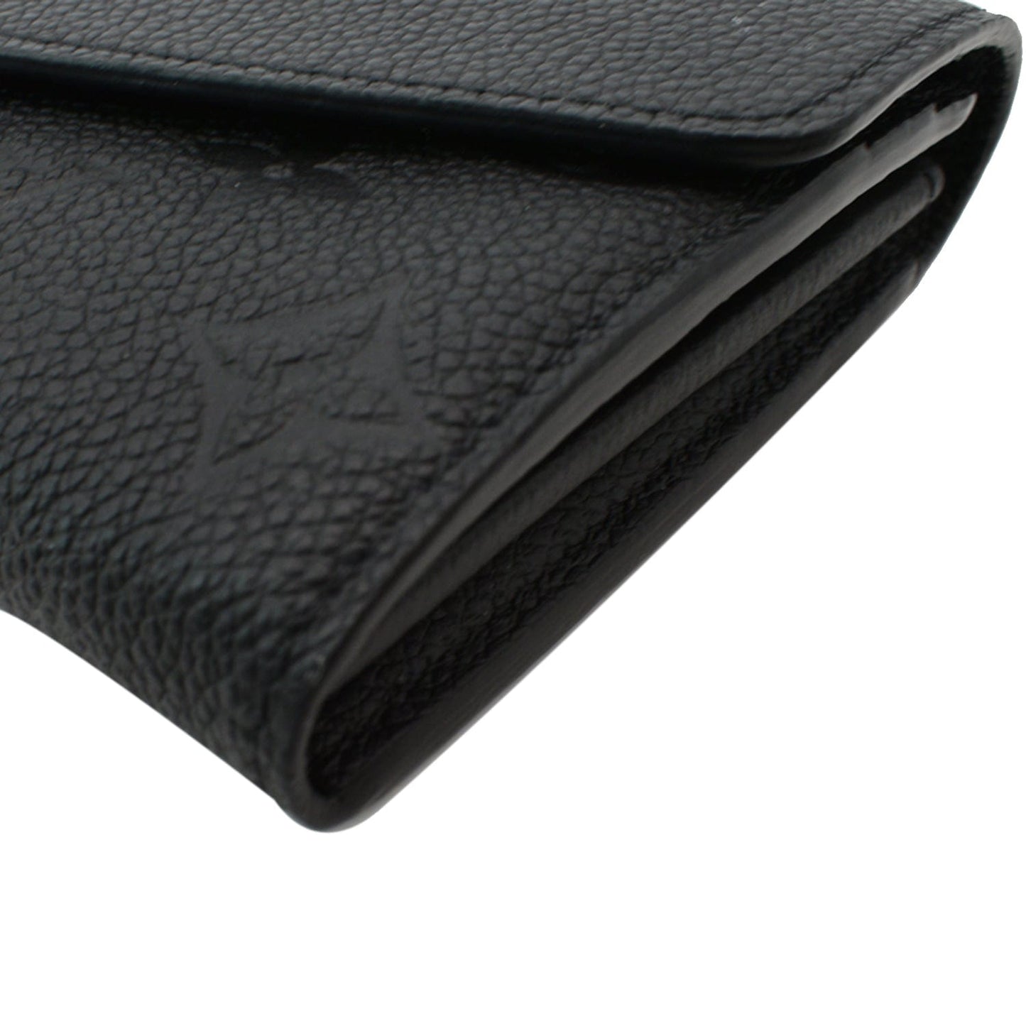 LOUIS VUITTON Sarah Monogram Empreinte Leather Wallet Black