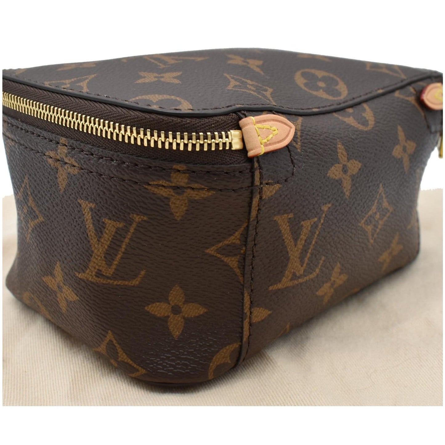 LOUIS VUITTON Packing Cube PM Monogram Canvas Cosmetic Bag Brown