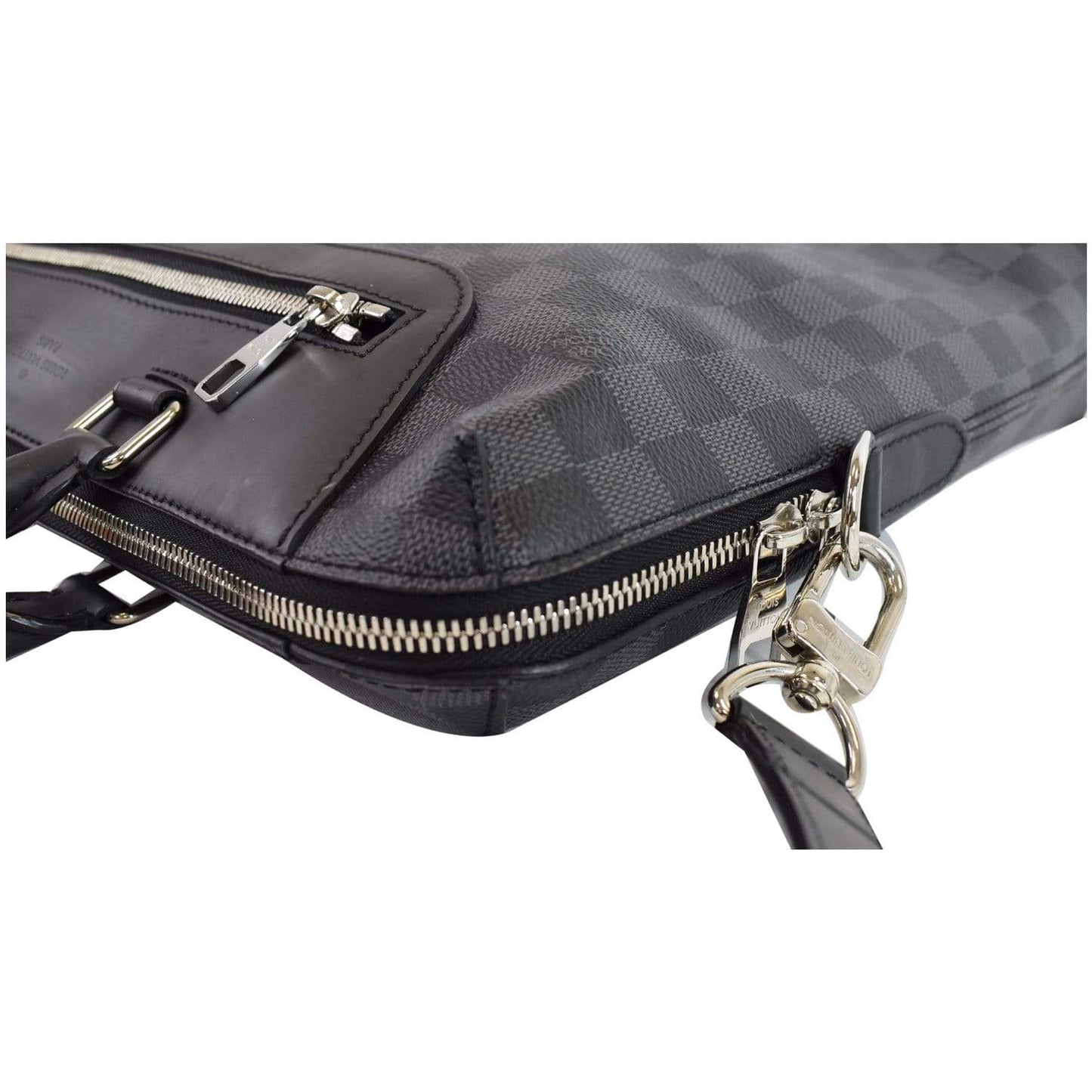 LOUIS VUITTON Porte-Documents Jour Graphite Briefcase Shoulder Bag Black - 20% OFF