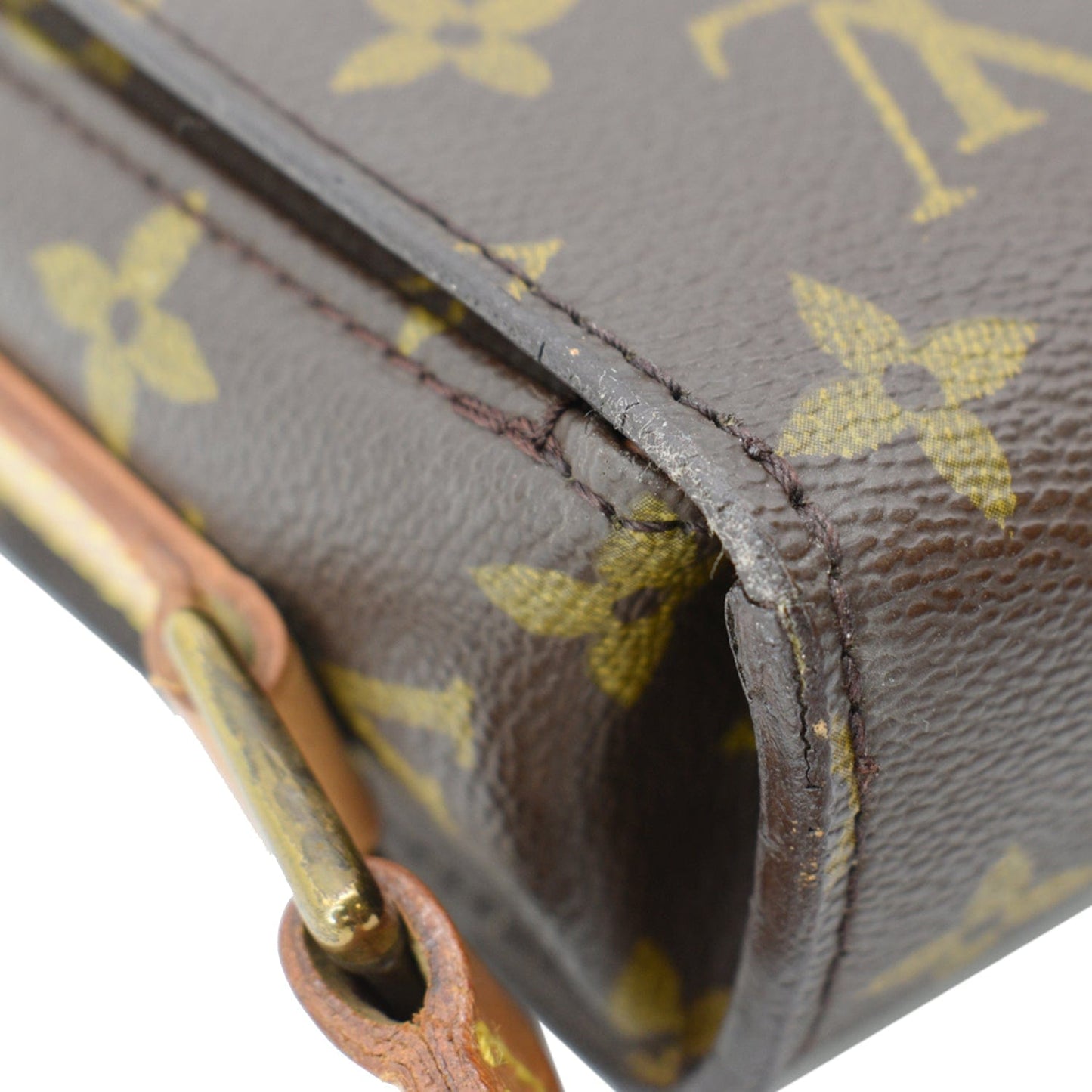 LOUIS VUITTON Saint Cloud GM Monogram Canvas Crossbody Bag Brown