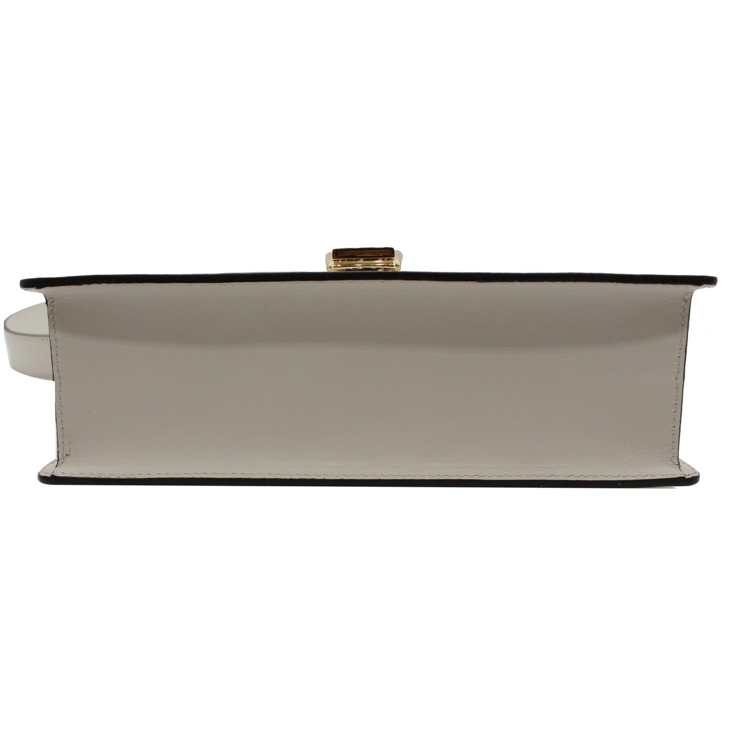 GUCCI Sylvie Small Calfskin Top Handle Bag White 421828