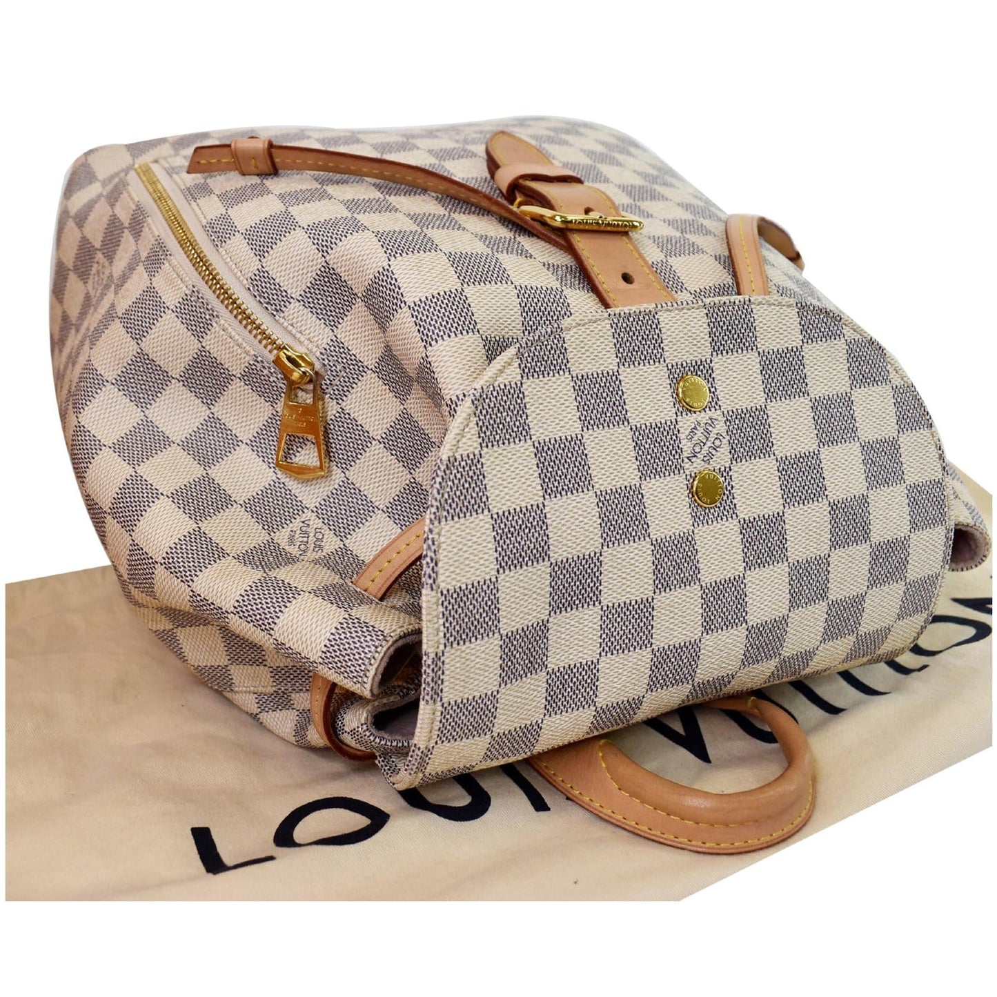 LOUIS VUITTON Sperone Damier Azur Backpack Bag White