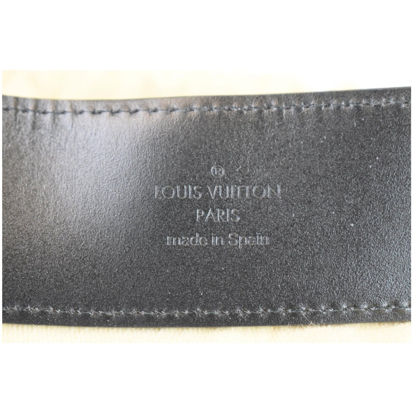 LOUIS VUITTON LV Initiales Damier Graphite Belt Black