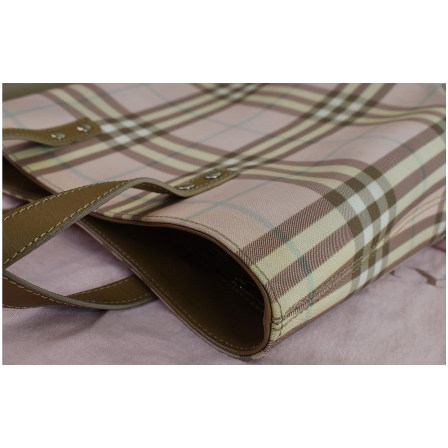 BURBERRY London Nova Check Tote Bag Pale Pink
