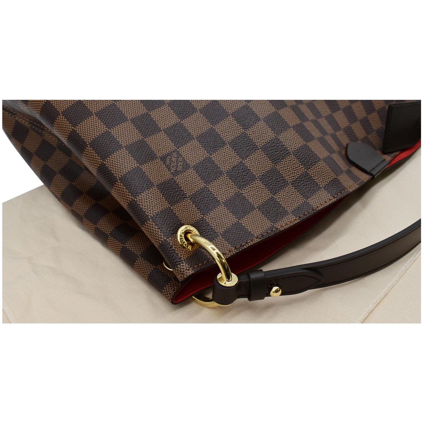 LOUIS VUITTON Graceful MM Damier Ebene Shoulder Bag Brown
