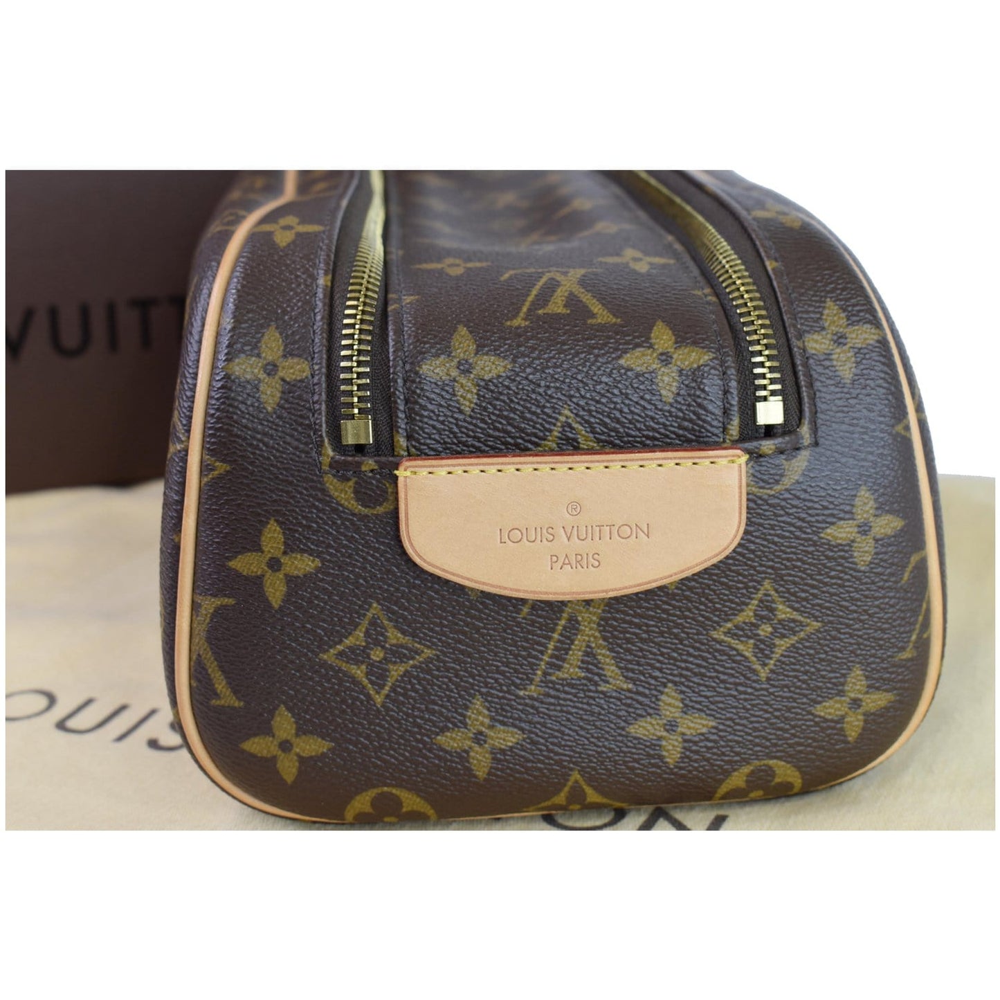LOUIS VUITTON Monogram Canvas King Size Toiletry Bag Brown